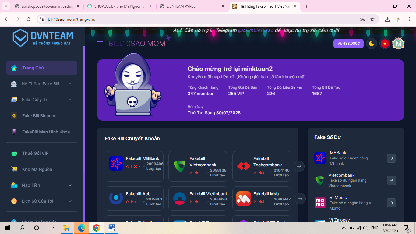 Code web fake bill (Thanh Diệu) MOD THANH PHÚC