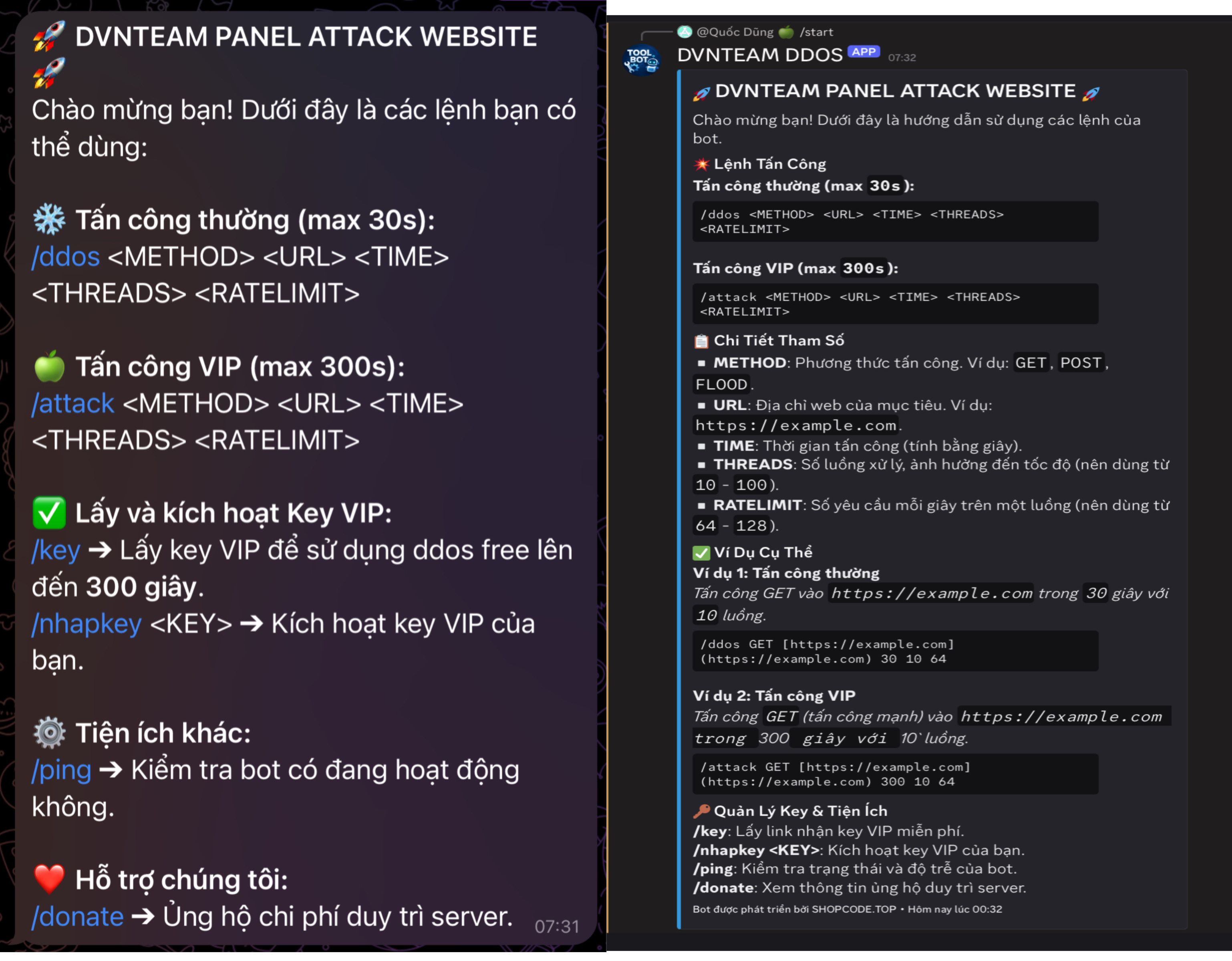 SOURCE BOT TELEGRAM & DISCORD SD TOOL DDOS L7 VIP