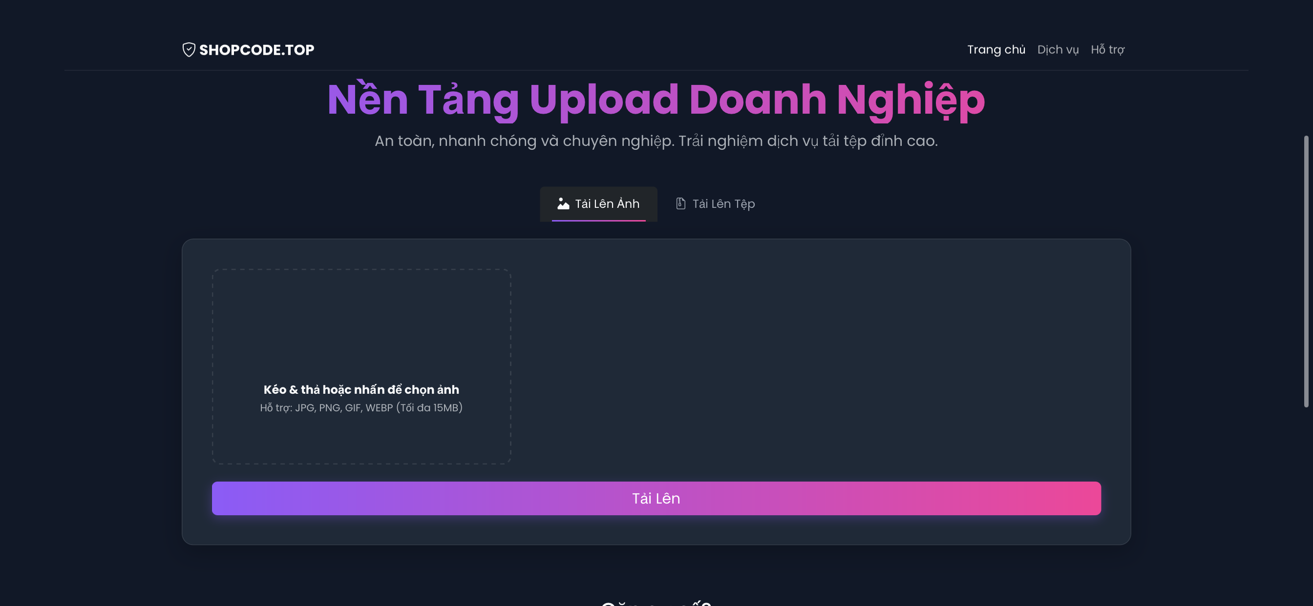 Code Up ảnh lấy link, Up file tạm thời Bản VIP ©DVNTEAM