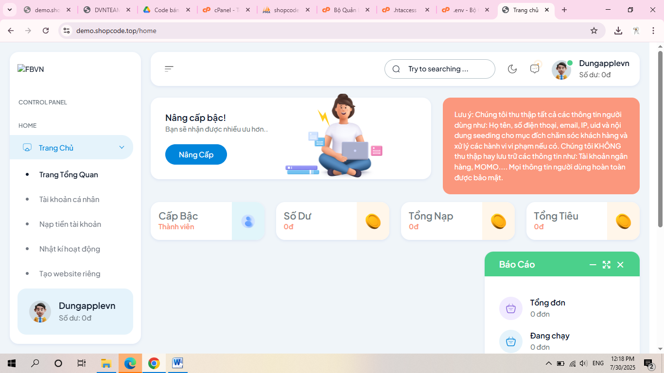 DVMXH BẢN VIP NHIỀU NGUỒN API, Có Đơn Tay.