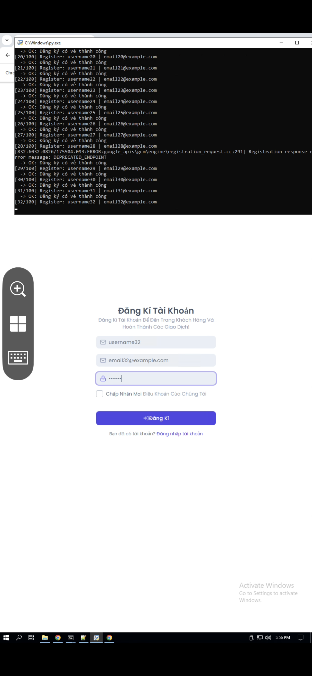 Tool Spam Tạo Acc Website VIP
